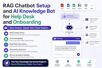 do rag chatbot setup and ai knowledge bot for help desk and onboarding