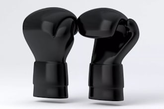 create realistic 3d glove design, 3d glove rendering, 3d product animation