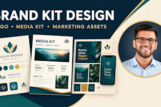 create canva brand kit, media kit, logo and marketing assets professionally