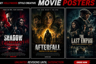 design unique movie poster podcast cover film poster artwork retro illustration