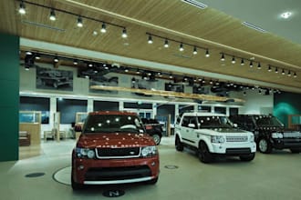 design luxury car showroom, car dealership, automotive retail space