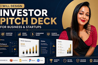design investor pitch deck for business and startups