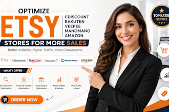 optimize etsy cdiscount rakuten veepee  manomano amazon stores for more sales