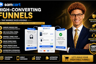 do samcart upsell funnel, online course funnel, digital products, checkout page
