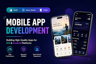 develop a modern flutter mobile app for android and ios