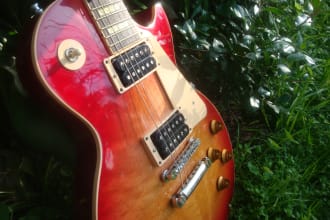 play electric or acoustic guitar on your track