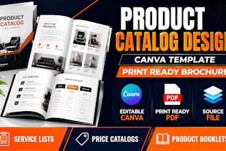 design product catalogs brochure service list printable brochure canva templates