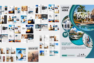 design travel and tourism brochure holiday package hotel flyer agency catalog