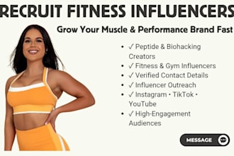 recruit peptide and fitness influencers for muscle growth brands