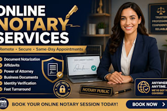 provide professional online notaryremote notarization and document verification