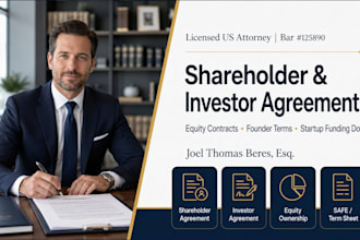 draft an airtight shareholder agreement and investor contract