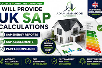 provide UK sap calculations sap energy reports sap assessments part l compliance