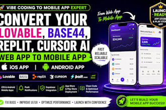 convert lovable ai base44 webapp to ios mobile app rork ai fix claude ai project