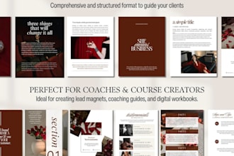canva lead magnet ebook design PDF design canva workbook design for coaches