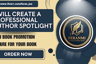 create a professional author spotlight and book promotion feature for your book