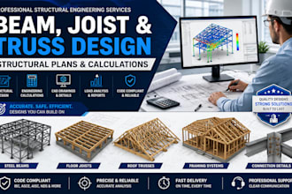 design professional beam joist and truss structural plans and calculations