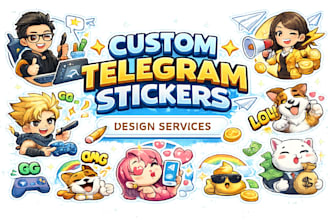 design a creative telegram sticker