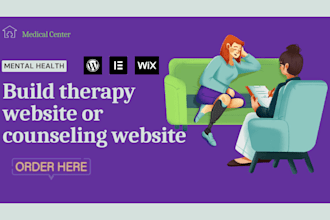 build mental health therapy website or counseling website