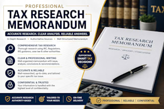 prepare a professional tax research memorandum