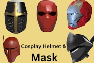 do cosplay helmet model cosplay helmet commission custom helmet design 3d mask