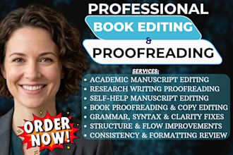proofread and edit academia and research writing, self help memoir