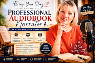 be your fiction and non fiction audiobook narrator for acx and audible