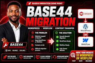 base44 expert for base44 migration to wordpress webflow framer websites