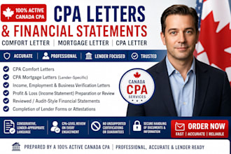 prepare CPA letter CPA comfort letter CPA mortgage letter, financial statements