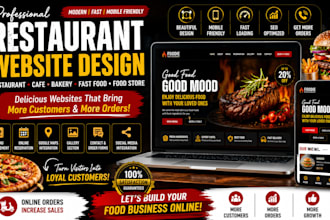 build a restaurant website store cafe fast food bakery website landing page