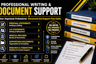 draft personal statements analyze medical records  support document