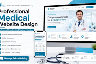 design a professional medical website for doctors and clinics