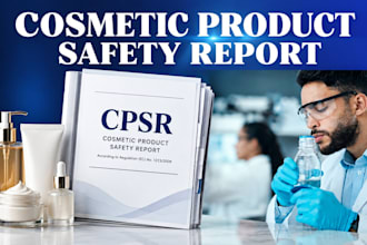 toxicology, microbial stability report, ingredient review for cosmetic product