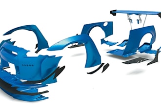3d scan car part widebody kit front bumpers side skirts body conversion 3d model