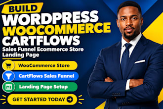 build wordpress woocommerce cartflows sales funnel ecommerce store landing page