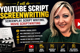 do youtube script screenwriting screenplay, script writing, movie scriptwriting