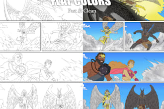flat color your comic, manga or webtoon fast and clean