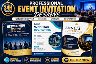 networking event invitation card seminar and webinar design and conference card