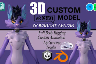professionally rig, animate and optimize your vrchat avatar