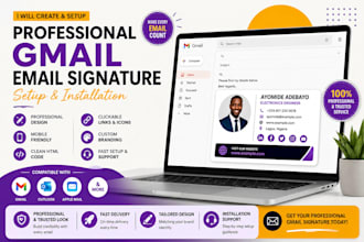 create a professional gmail email signature setup and installation