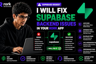 fix supabase backend issues in your rork app