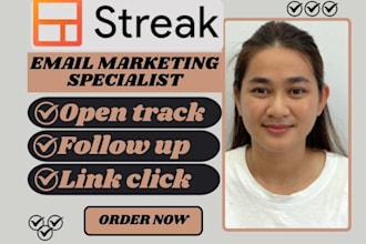 setup streak email open tracking follow up automation link click tracking