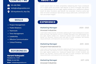 write a professional ats friendly CV and resume