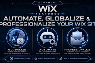 set up wix multilingual, chat automation, and a professional email inbox