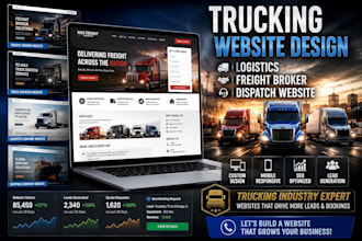 design a professional trucking, logistics, and shipping website