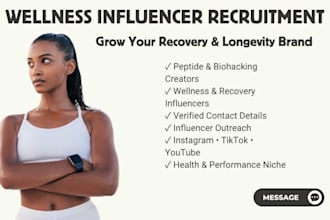 recruit peptide and wellness influencers for recovery brands