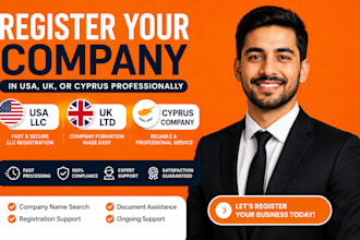 register your US llc UK ltd and cyprus company