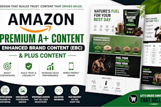 design amazon premium a content, enhanced brand content ebc and plus content