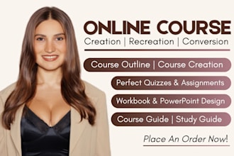 workbook design, course guide canva book design ppt design create online course