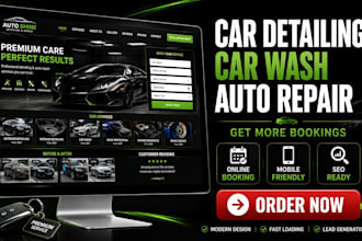 design car detailing car wash auto detailing and auto repair website