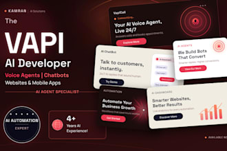 build custom ai agents, vapi voice chatbots, ai mobile apps and websites